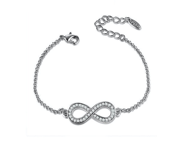 Platinum Plated Katherine Bracelet with Simulated Diamond