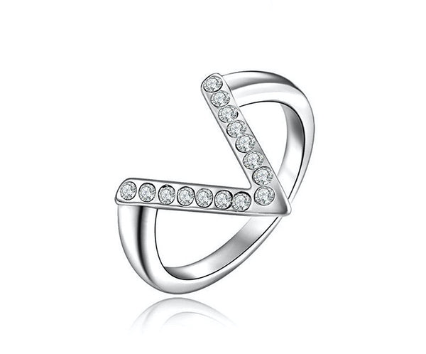 Platinum Plated Kiara Ring with Simulated Diamond
