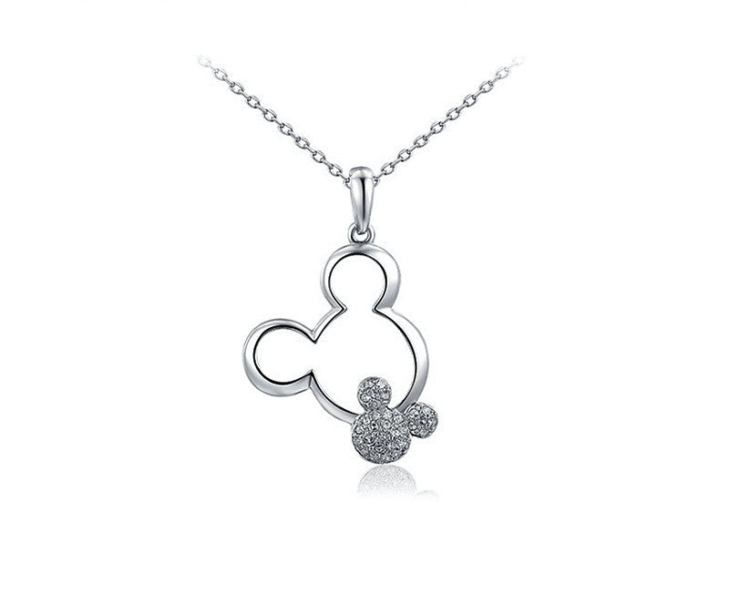 Platinum Plated Madelyn Necklace with Simulated Diamond