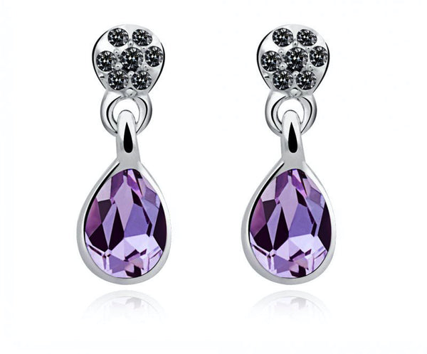 Platinum Plated Madilynn Earrings with Simulated Diamond