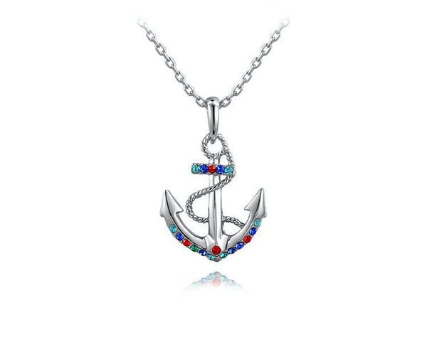 Platinum Plated Makenzie Necklace with Simulated Diamond