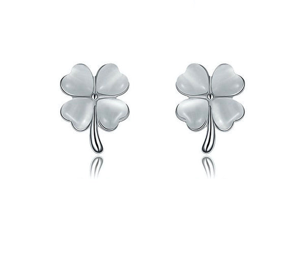 Platinum Plated Malia Earrings with Simulated Diamond