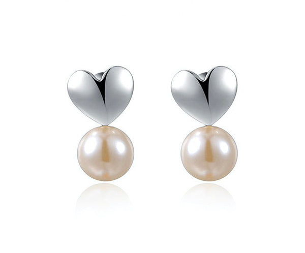 Platinum Plated Paige Earrings with Simulated Diamond