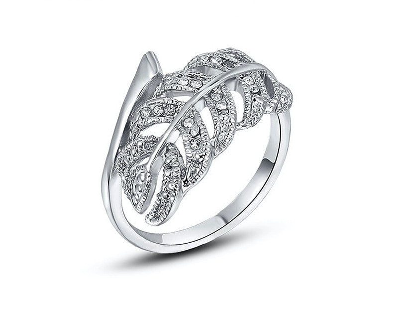 Platinum Plated Parker Ring with Simulated Diamond