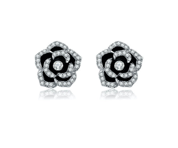 Platinum Plated Raelyn Earrings with Simulated Diamond