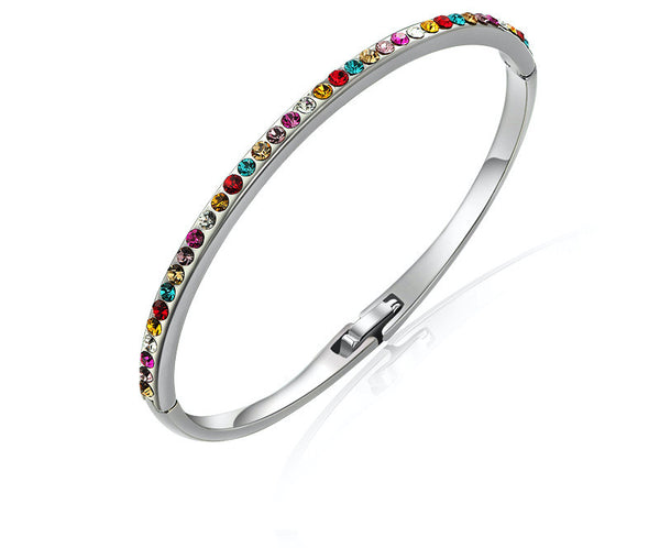 Platinum Plated Sophie Bracelet with Simulated Diamond