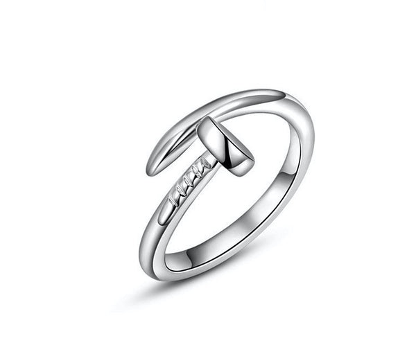 Platinum Plated Sophie Ring with Simulated Diamond