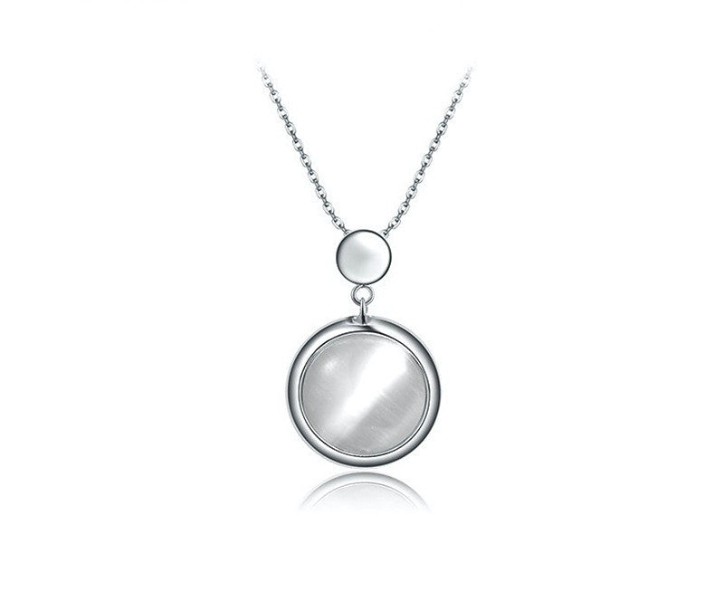 Platinum Plated Veronica Necklace with Simulated Diamond