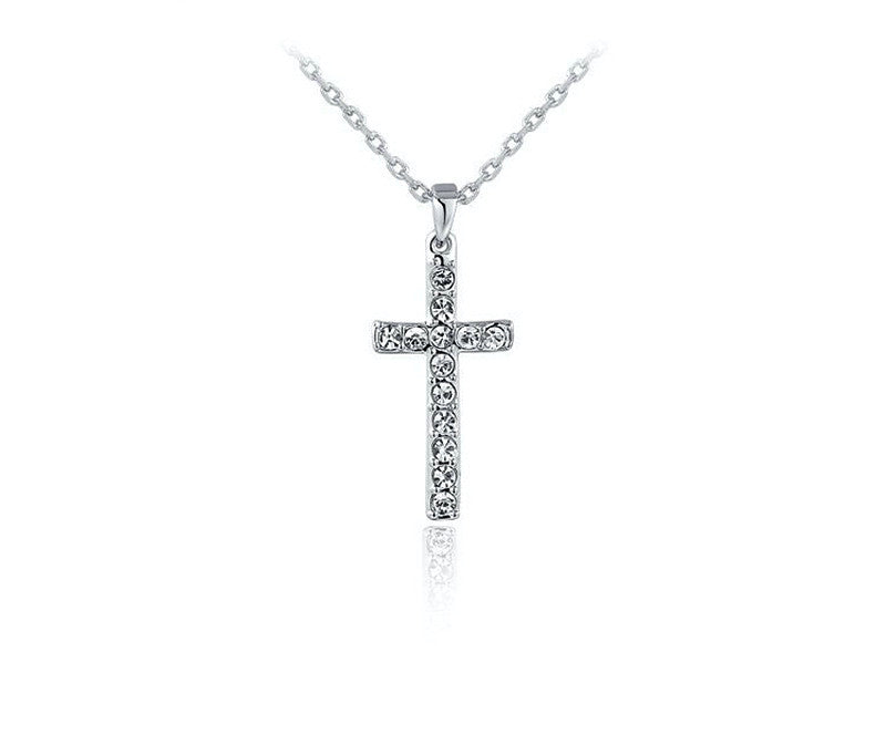 Platinum Plated Zoey Necklace with Simulated Diamond