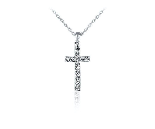 Platinum Plated Zoey Necklace with Simulated Diamond